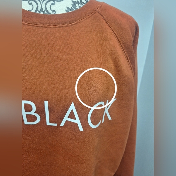 XXL Brunette The Label Orange Sweatshirt with White Text - Picture 4 of 5